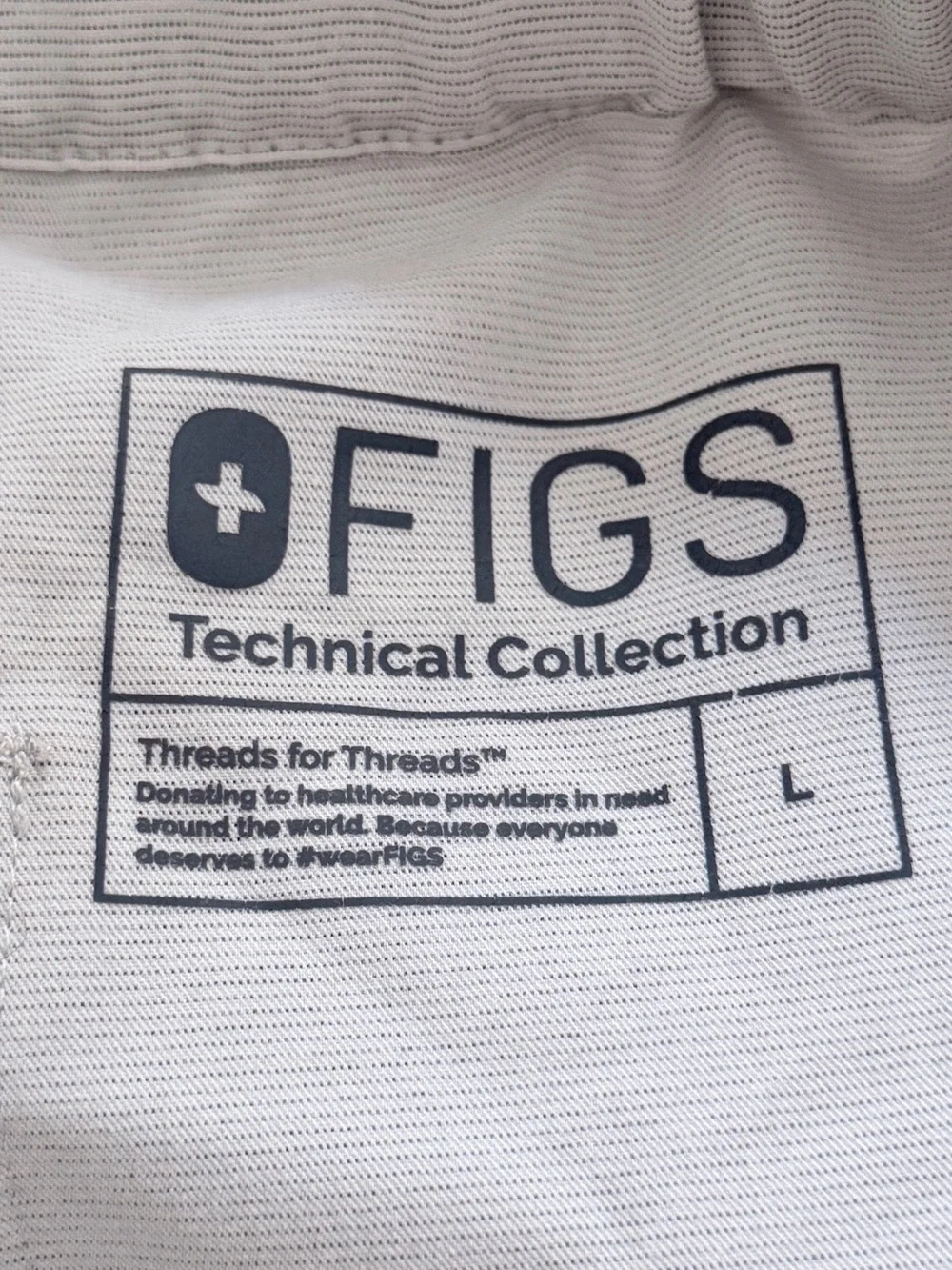Figs Pisco Drawstring Scrub Pants Size Large Space Grey PO 1520